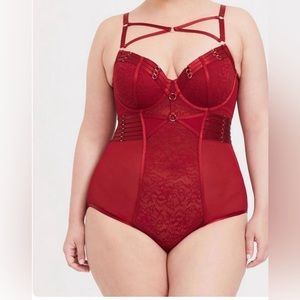 NWT Sexy Torrid Strappy Lingerie Bodysuit (BLACK)
